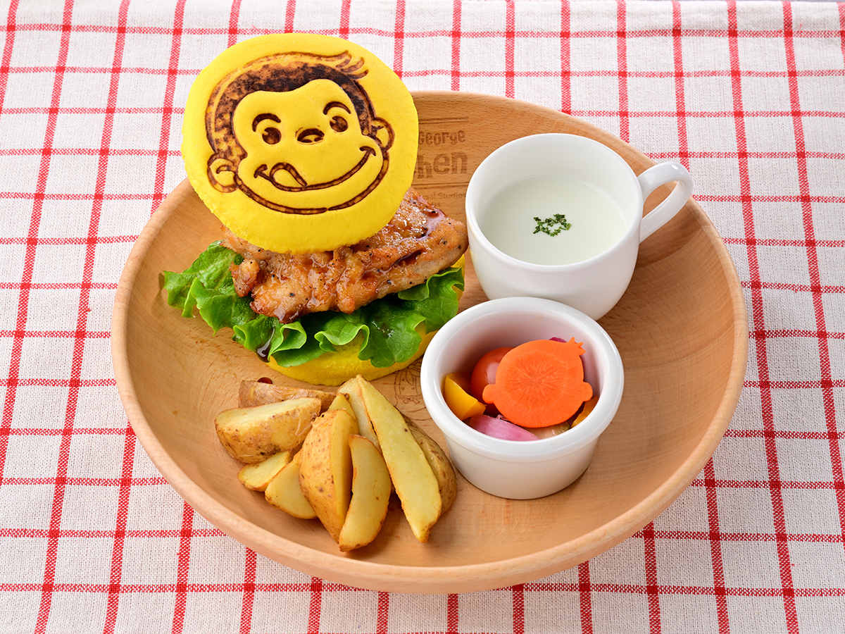 にっこりえがおの♪テリヤキチキンバーガープレート