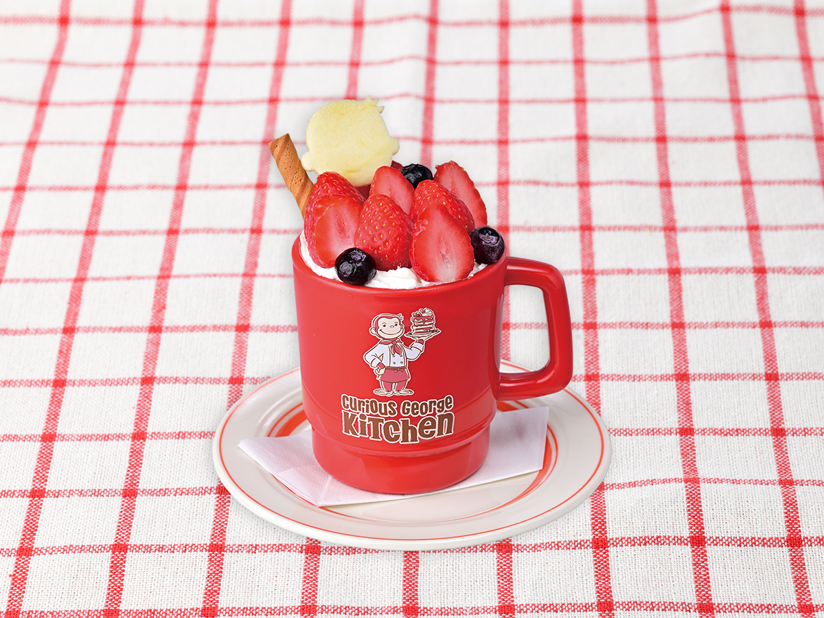 たっぷりまんぞく♪あまおういちごのプリンアラモード